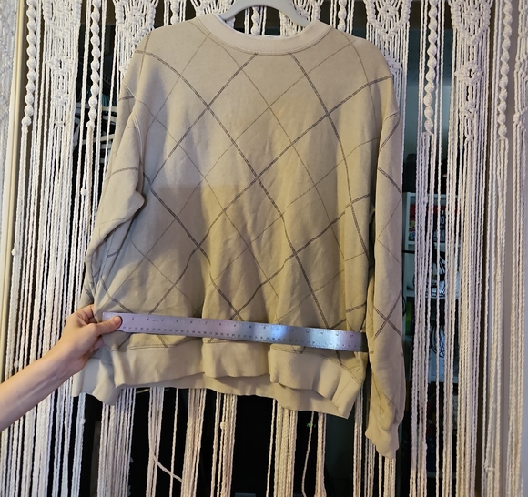 Cream Cable Knit Sweatshirt Cozy Top - Picture 1 of 1